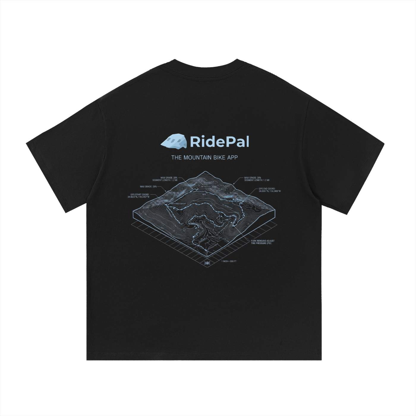 RidePal Classic Tee in Black — back