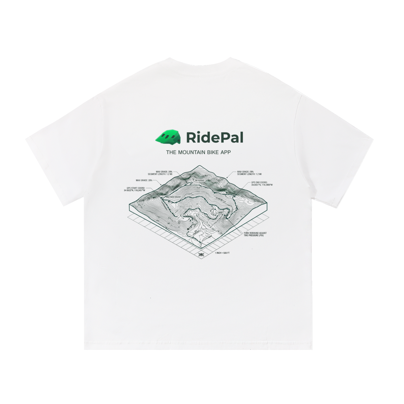 RidePal Classic Tee in White — back